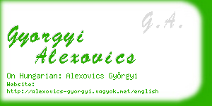 gyorgyi alexovics business card