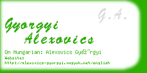 gyorgyi alexovics business card